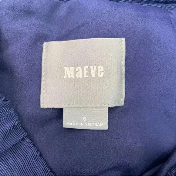 Anthropologie Maeve Ellery Striped Tiered Mini Skirt Pleated Pink Navy Size 6 - Picture 5 of 7